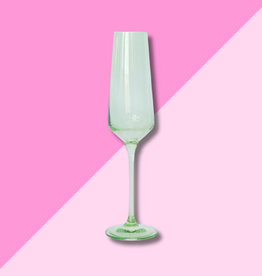 Estelle Colored Glass Mint Green Champagne Flute
