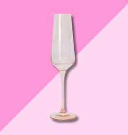 Estelle Colored Glass Blush Pink Champagne Flute