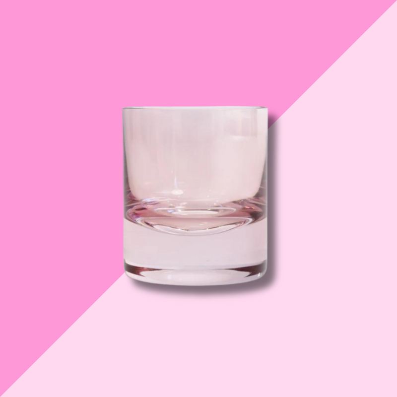 Estelle Colored Glass Rose Rocks Glass