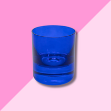 Estelle Colored Glass Royal Blue Rocks Glass