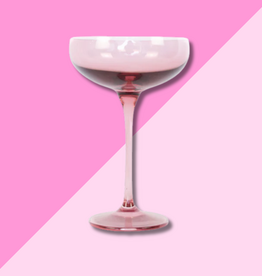 Estelle Colored Glass Rose Champagne Coupe
