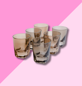 Estelle Colored Glass (set of 6) Estelle Smoke Shot Glasses