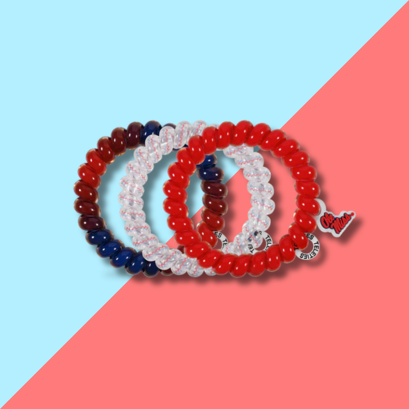 3 PACK LARGE OLE MISS TELETIES