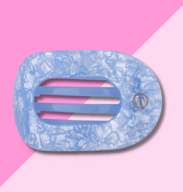 Blue Lagoon Large Flat Round Hair Clip