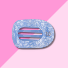 Blue Lagoon Medium Flat Round Hair Clip