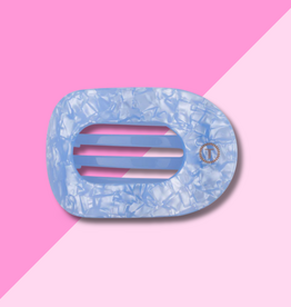 Blue Lagoon Medium Flat Round Hair Clip