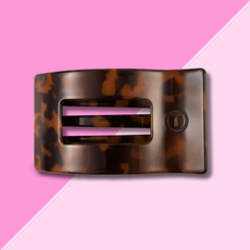 Tortoise Medium Flat Rectangle Hair Clip