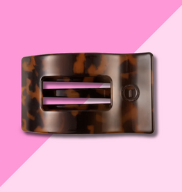 Tortoise Medium Flat Rectangle Hair Clip