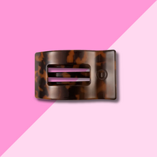 Tortoise Small Flat Rectangle Hair Clip