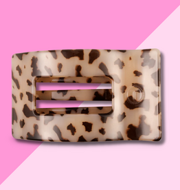 Blonde Tortoise Large Flat Rectangle Hair Clip