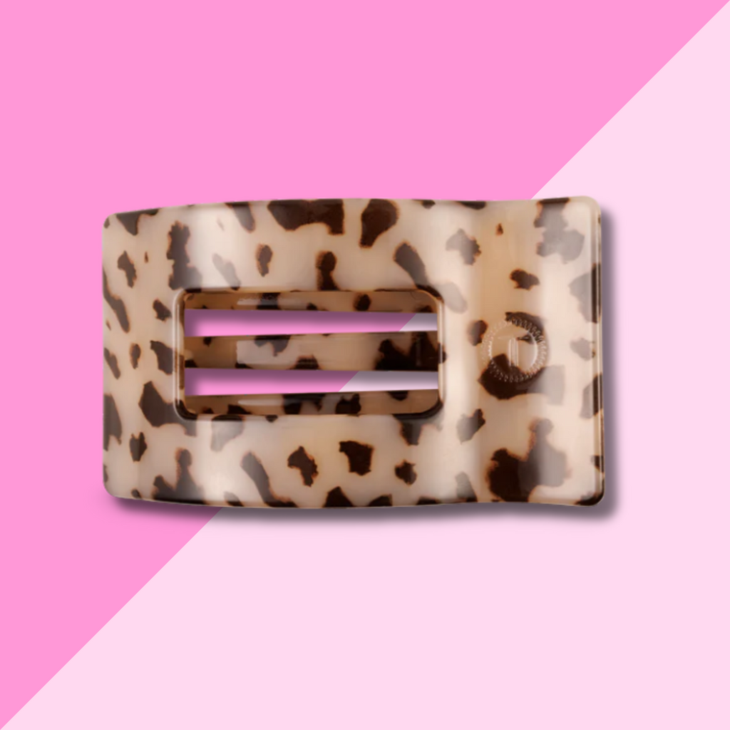 Blonde Tortoise Medium Flat Rectangle Hair Clip