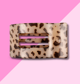Blonde Tortoise Medium Flat Rectangle Hair Clip