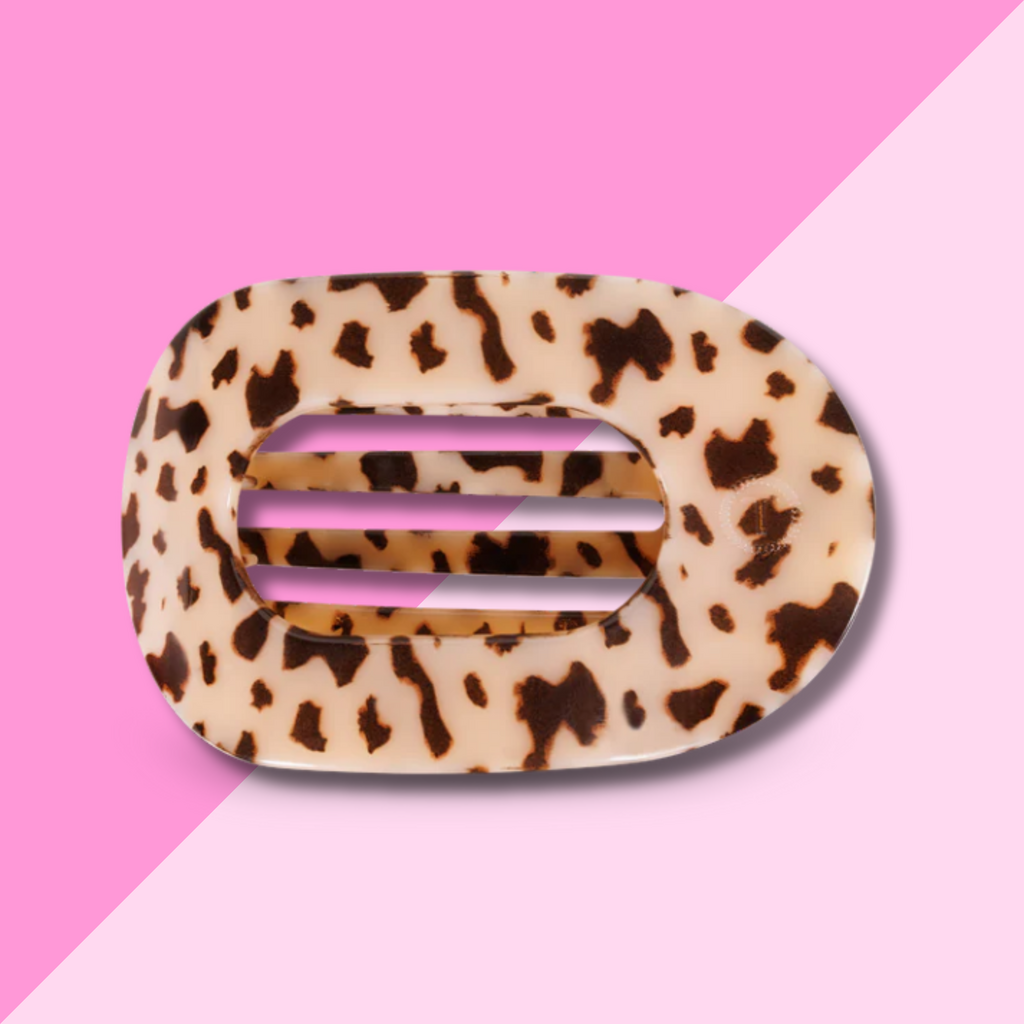 Blonde Tortoise Large Flat Round Hair Clip