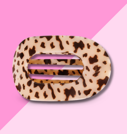 Blonde Tortoise Large Flat Round Hair Clip