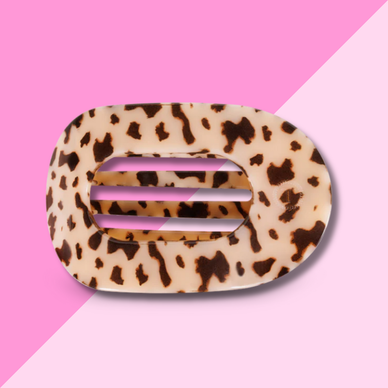 Blonde Tortoise Large Flat Round Hair Clip