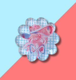 Taylor A Designs Colonel Scalloped Acrylic Coaster