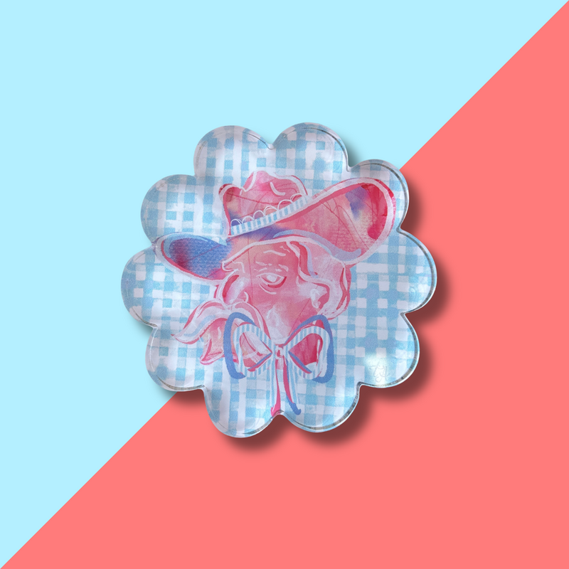 Taylor A Designs Colonel Scalloped Acrylic Coaster