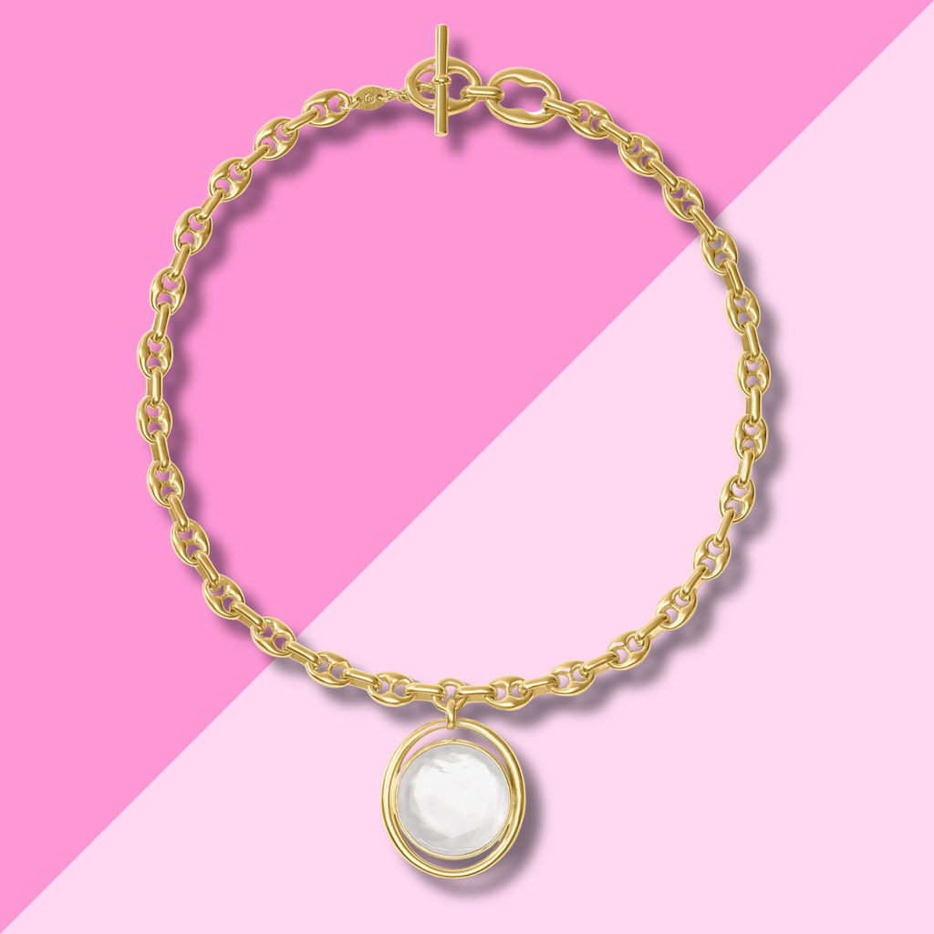 Laguna Statement Necklace - Iridescent Clear Crystal