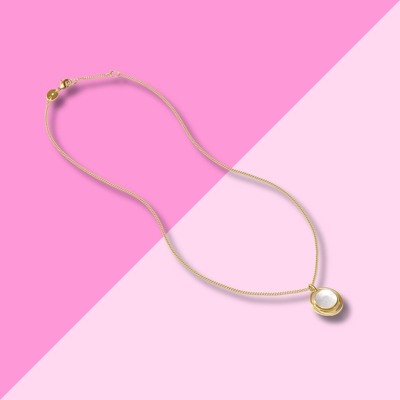 Laguna Solitaire Necklace - Iridescent Clear Crystal