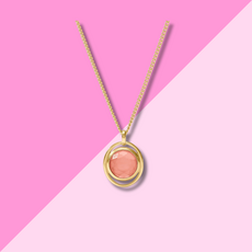 Laguna Solitaire Necklace - Iridescent Melon