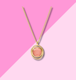 Laguna Solitaire Necklace - Iridescent Melon