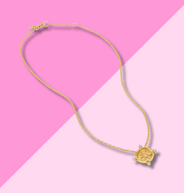 Bee Cameo Solitaire Necklace - Cubic Zirconia