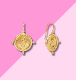 Bee Cameo Earring - Cubic Zirconia