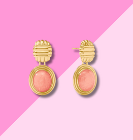 Portofino Stone Earring - Melon Jade