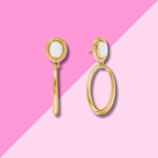 Portofino Statement Earring - White Jade