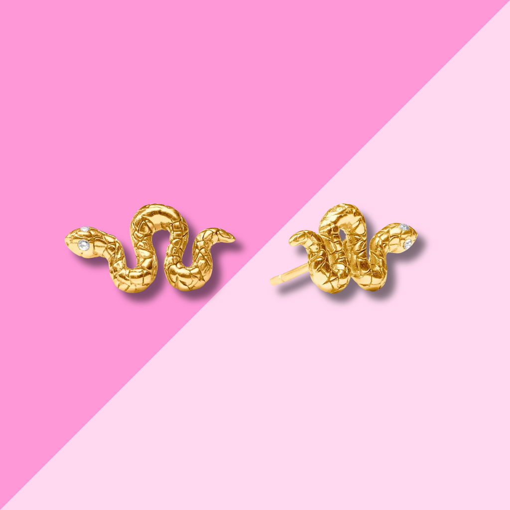 Snake Stud - Cubic Zirconia