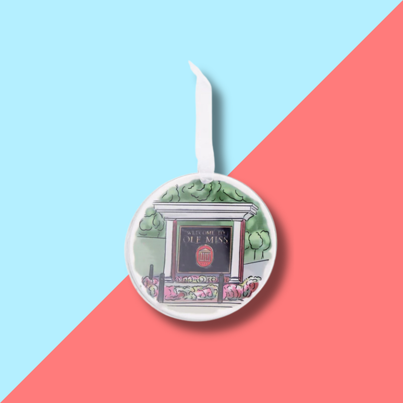 Ole Miss Ornament - Welcome Sign
