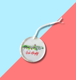 Ole Miss Landmark Glass Ornament