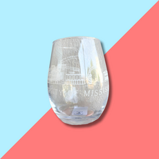 Ole Miss Skyline Wine Glass