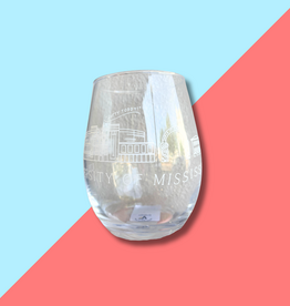 Ole Miss Skyline Wine Glass