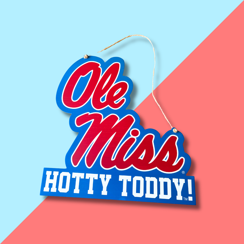 Ole Miss Logo Wood Door Hanger