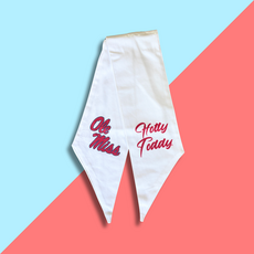 Ole Miss Printed Logo Wreath Sash