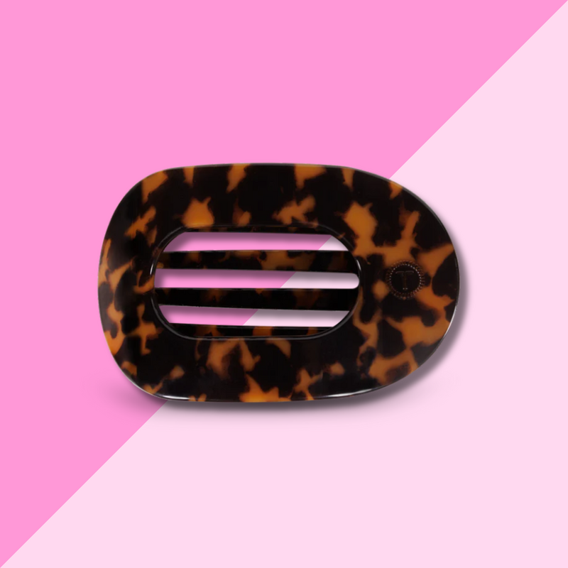 Tortoise Large Flat Round Clip