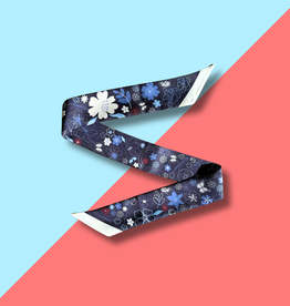 University Silk Twilly Scarf - Navy