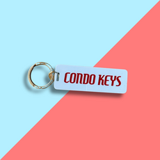Sky Blue Rectangle Keychain - Condo Keys