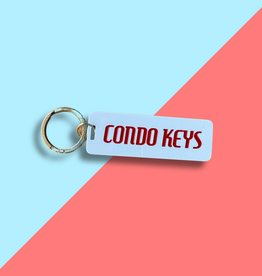 Sky Blue Rectangle Keychain - Condo Keys