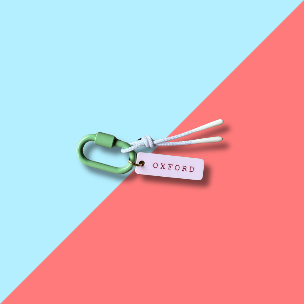 Ole Miss Bag Charm - Pink & Green