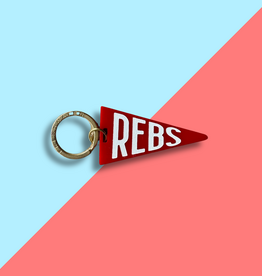 Rebs Pennant Flag Keychain - Red