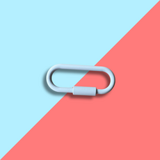 Light Blue Oval Keyring