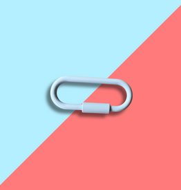 Light Blue Oval Keyring