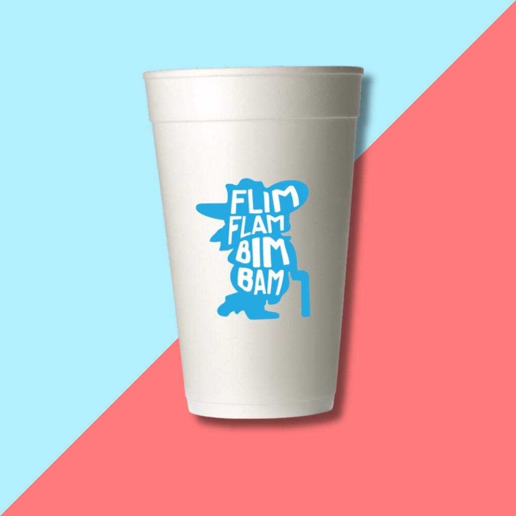 Ole Miss Flim Flam Styrofoam Cups - Powder Blue