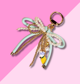 Layered Bows Bag Charm - Limoncello