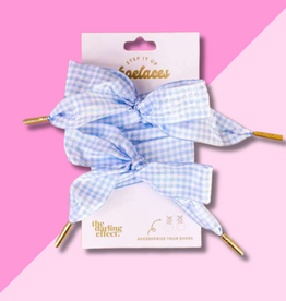 Light Blue Gingham Shoelaces
