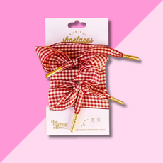 Red Gingham Shoelaces