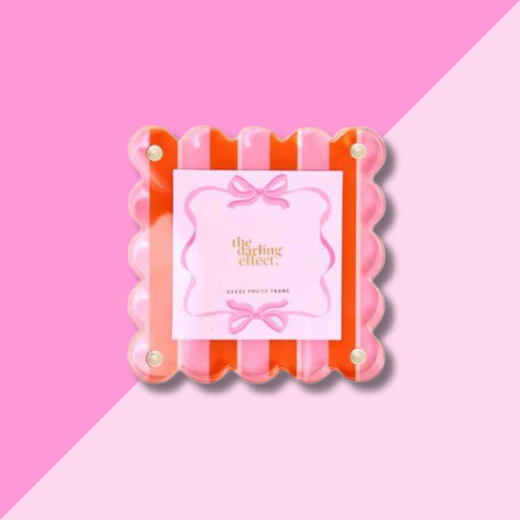Little Moments Acrylic Picture Frame - Sicily Stripes Pink