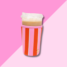 Large Drink Sleeve - Sicily Stripes Pink
